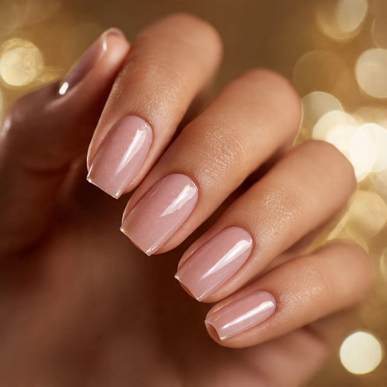 Short square acrylic nails