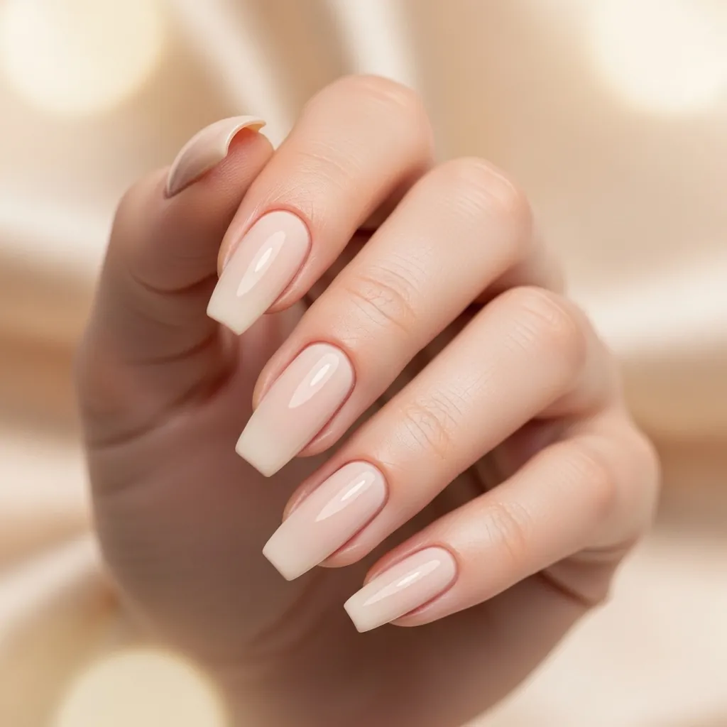 Nude Coffin Nails
