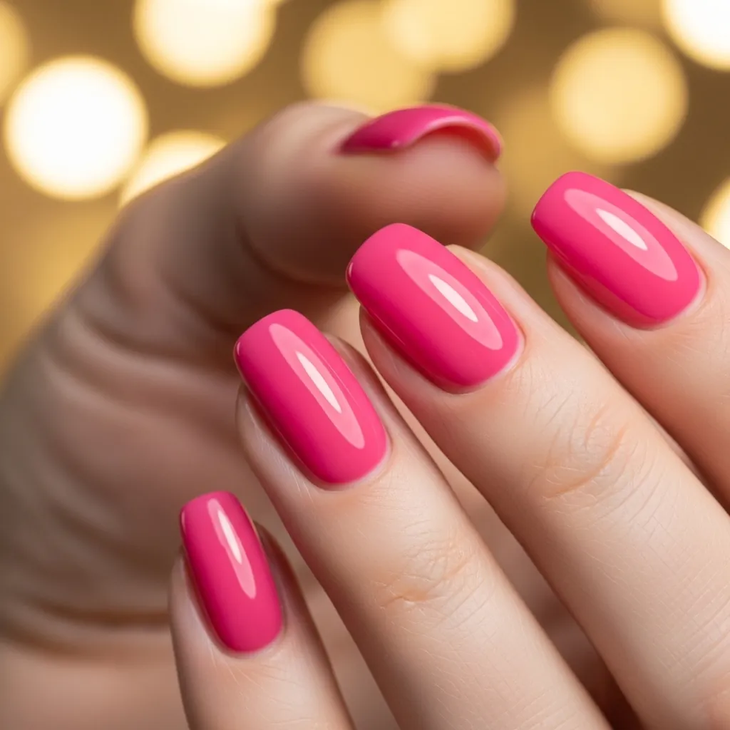Hot Pink Nails