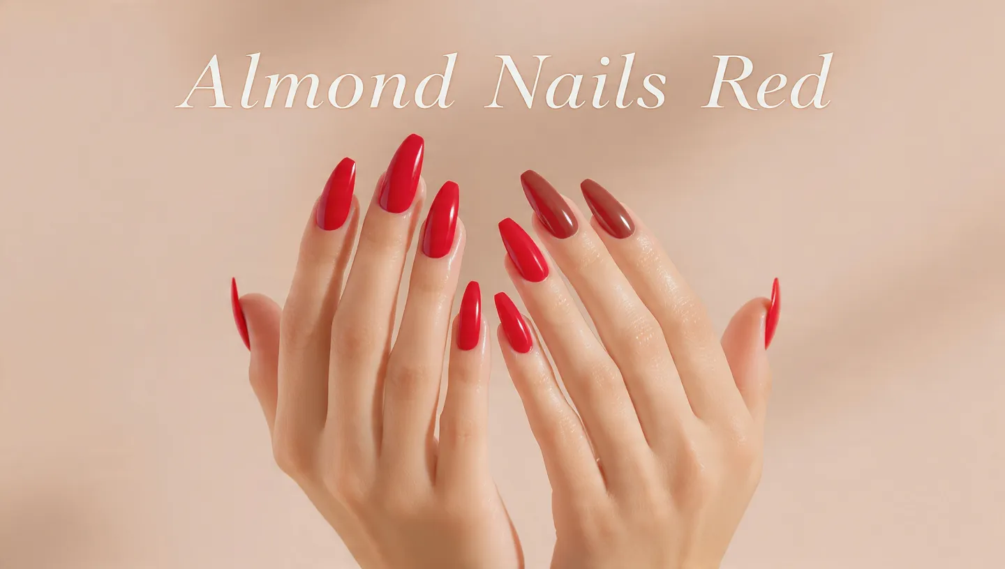 Almond Nails Red
