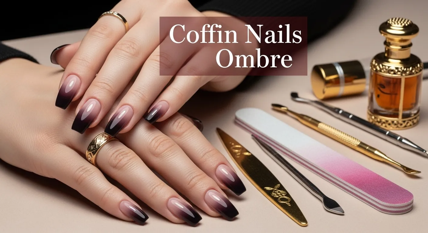 Coffin Nails Ombre