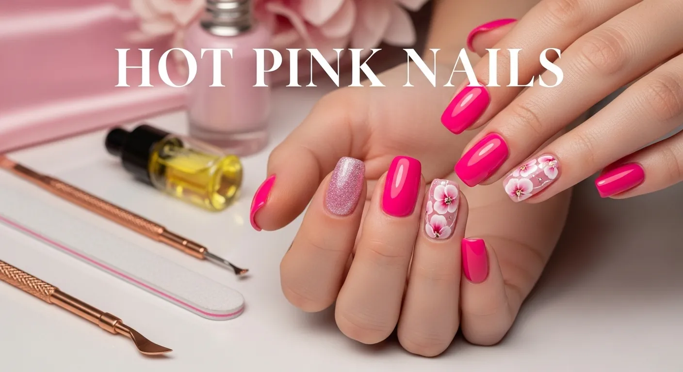 Hot Pink Nails