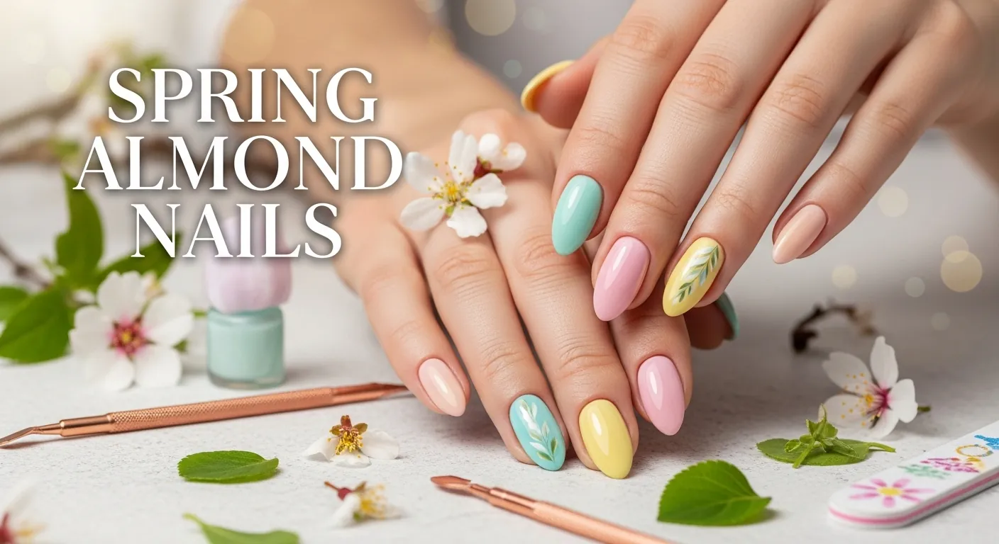 Spring Almond Nails