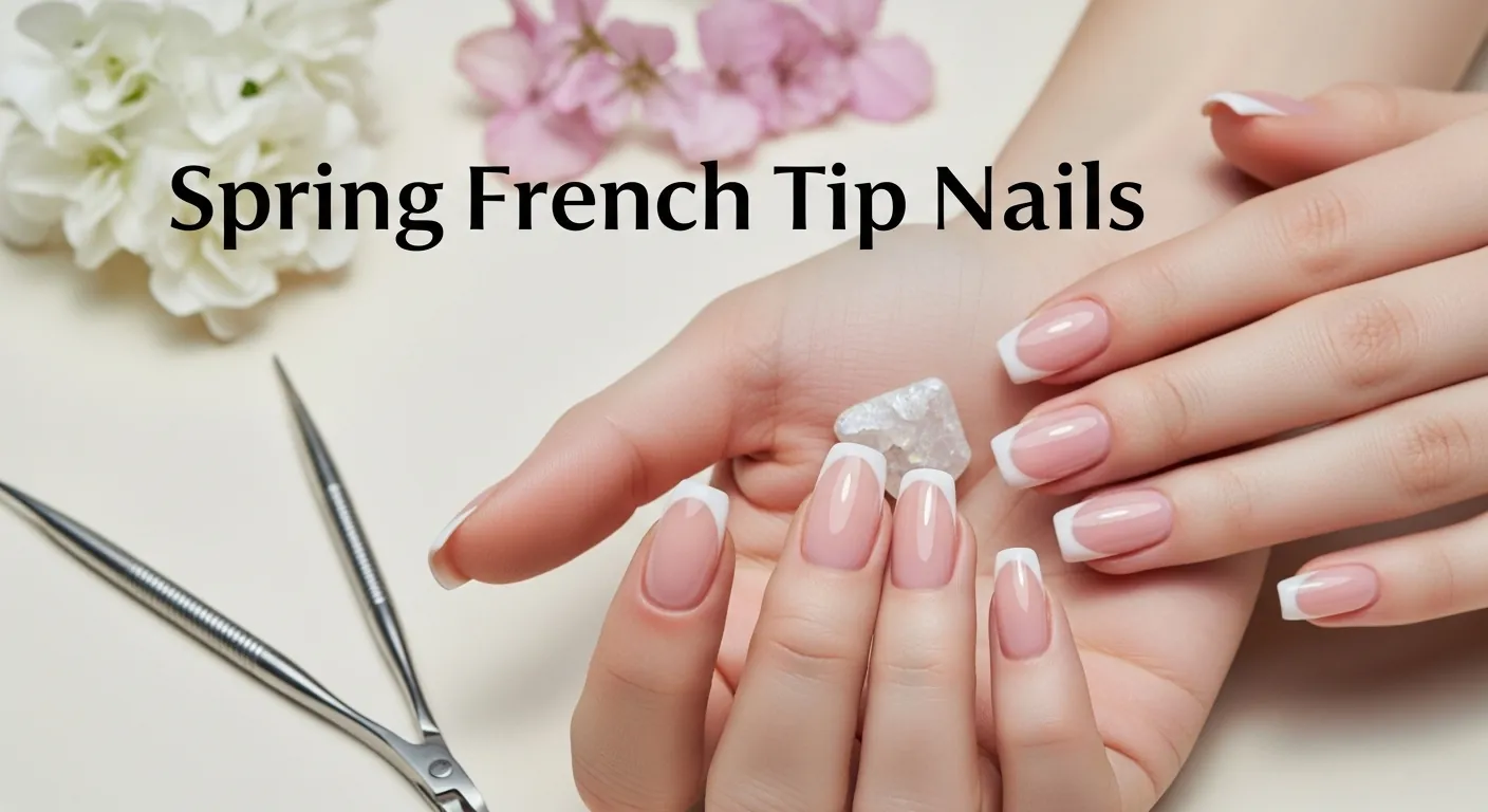 Spring French Tip Nails
