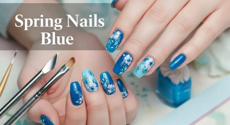 Spring Nails Blue