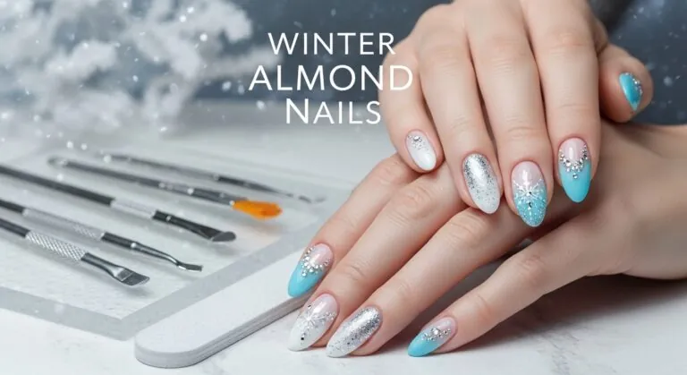 Winter Almond Nails